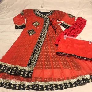 Red/Black Designer Indian Shalwar(Churidar Pajama)